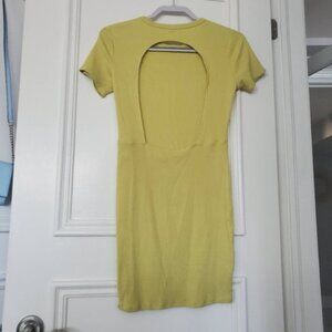 New Garage Pastel Green T-Shirt Dress Open Back